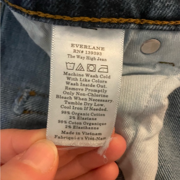 Everlane Women's High Rise Jeans - Dark Blue - Picture 5 of 6